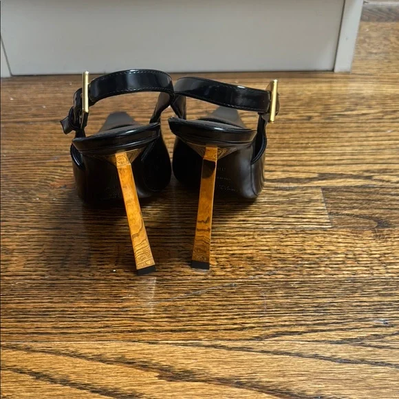 Saint Laurent Black Slingback Heels - Picture 4 of 6